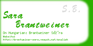 sara brantweiner business card